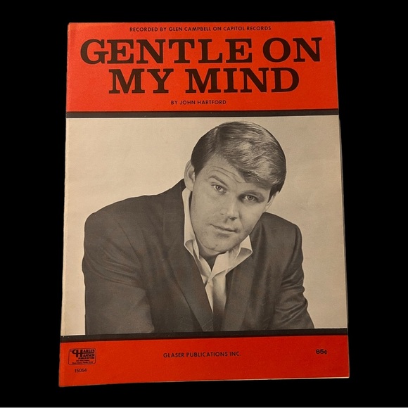 Other - Vintage Sheet Music Glen Campbell Gentle On My Mind 1967
